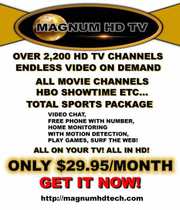 QUALITY HD TV ONLY $29.95/ MONTH OVER 2250 CHANNELS